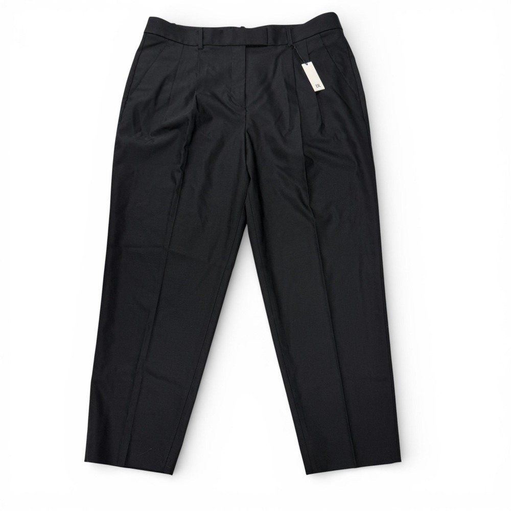 Banana Republic‎ Black Pleated Wool Dress Pants Womens 16 NWT Trousers $170